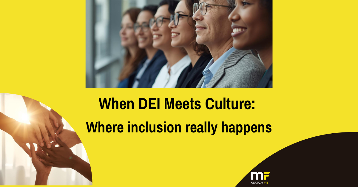 Represents how DEI meets culture for inclusion to work