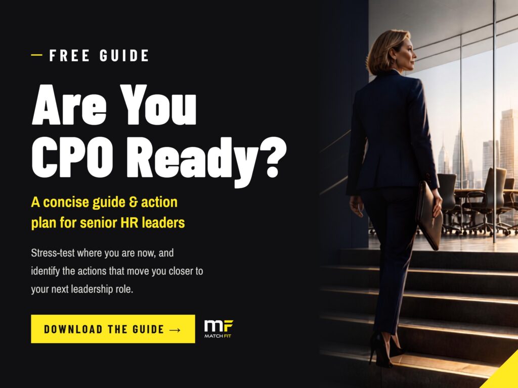 image promoting the Free MatchFit Guide to becoming Chief People Officer ready.
